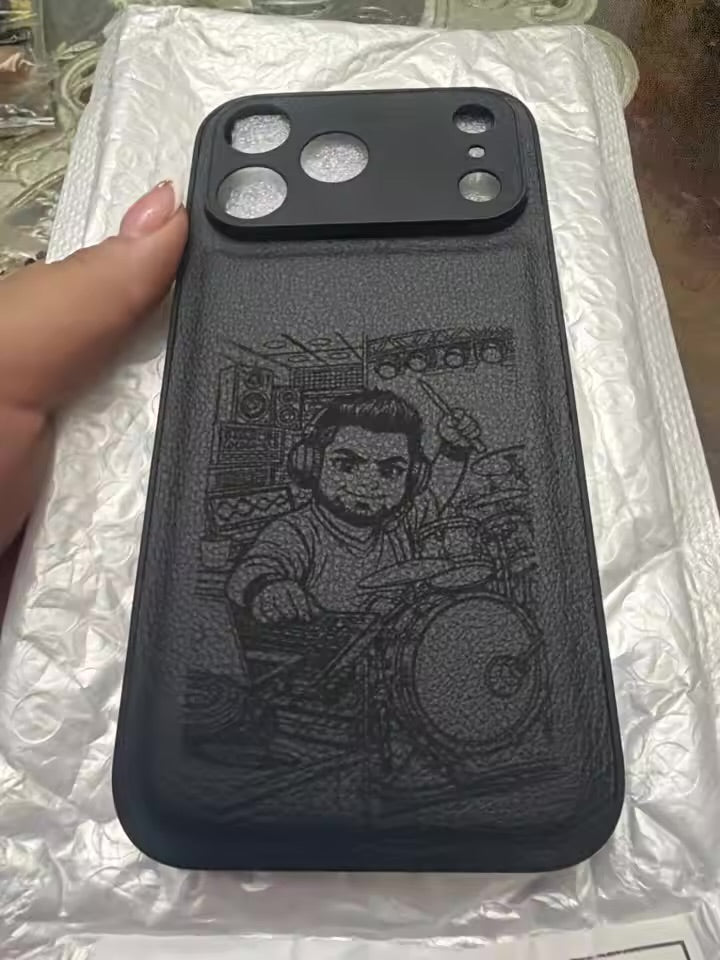 Personal Photo Conversion Lines Laser Engraved Case for iPhone